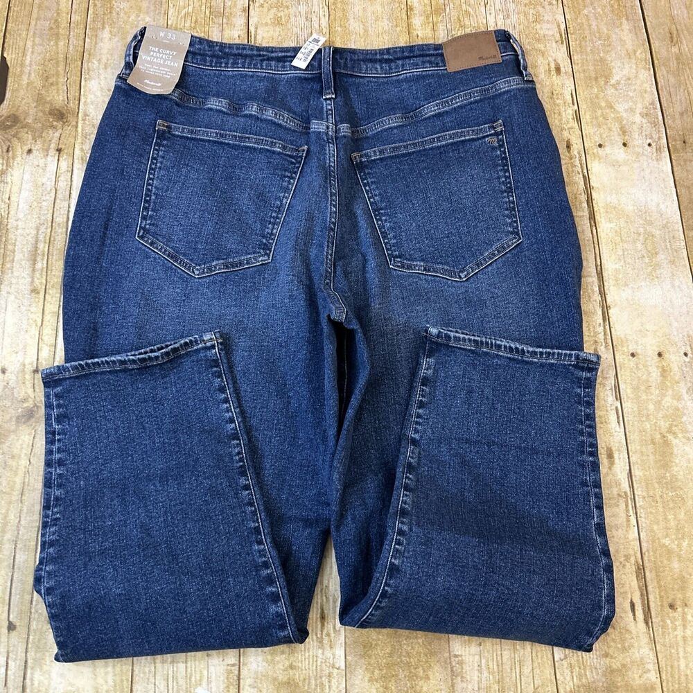Madewell Curvy Perfect Vintage Jeans Manorford Wash Size 33 (38X27)